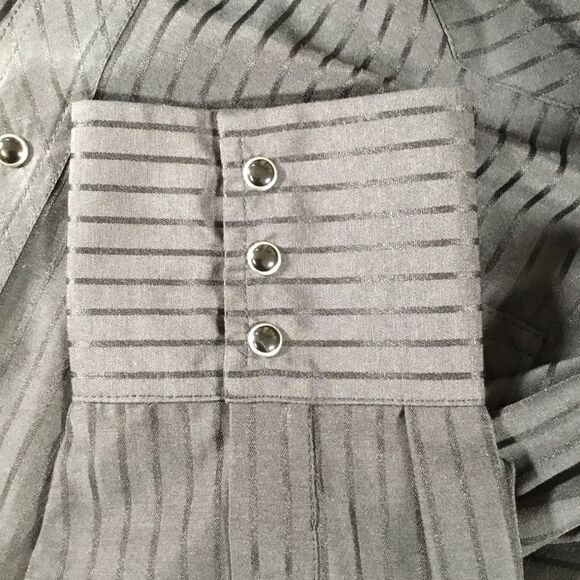 Wrangler black pearl snap button western shirt men’s size large - Picture 6 of 6